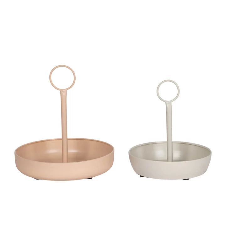 Metal Trays with Ring Handle - 2 Sizes