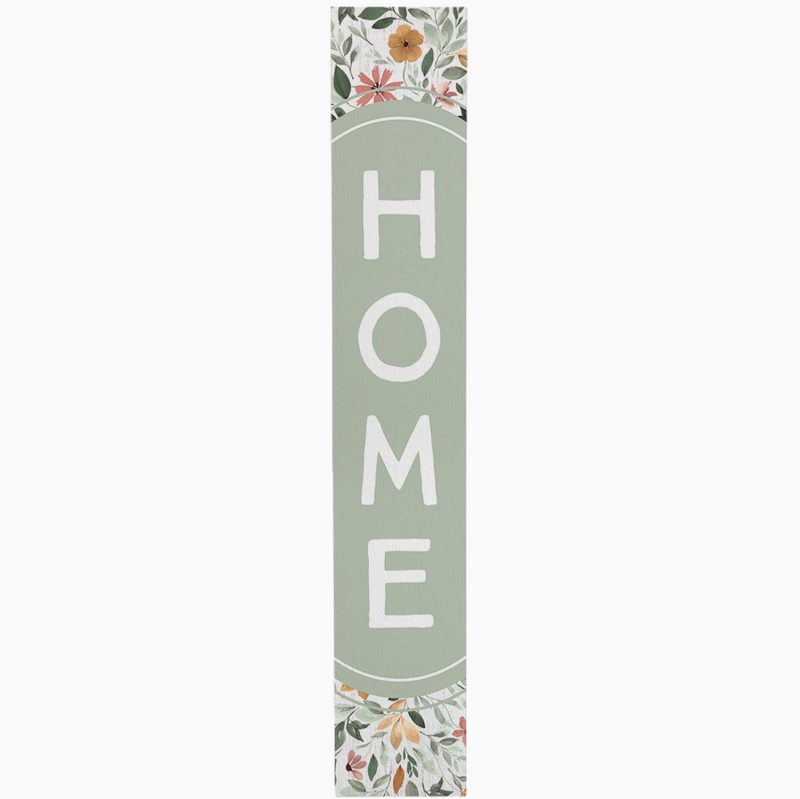 Home Floral Pattern Porch Sign