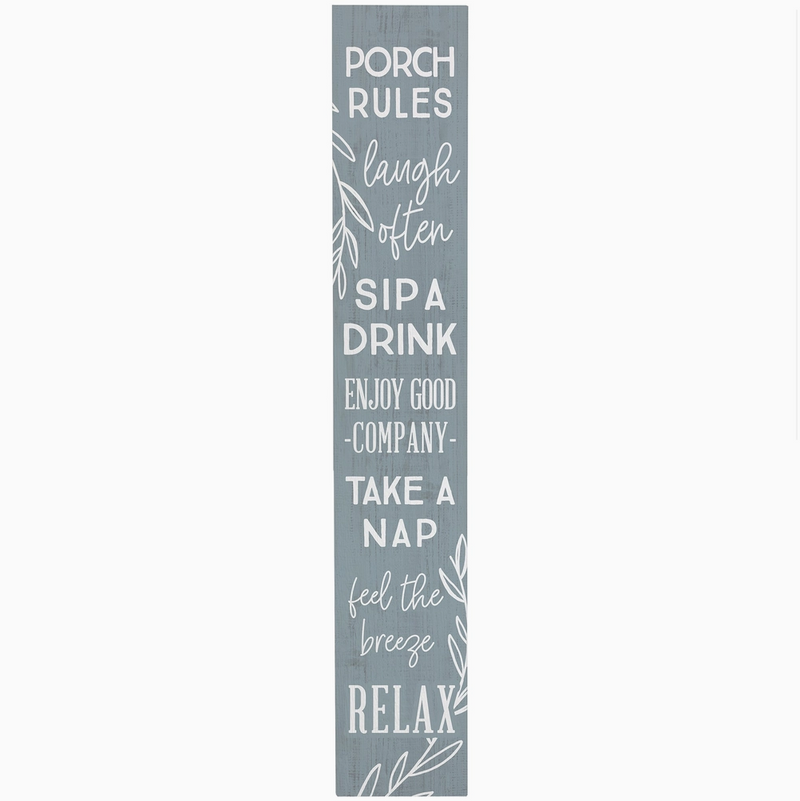 Porch Rules Blue Porch Sign