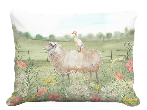 Sheep and Duck Stack Pillows