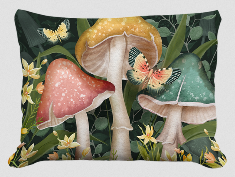 Mushroom Trio Pillow