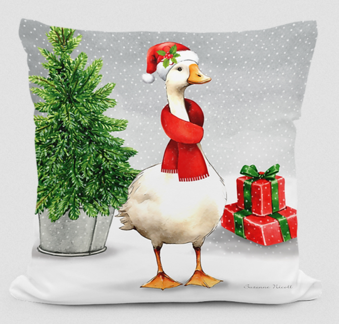 Winter Duck Pillow