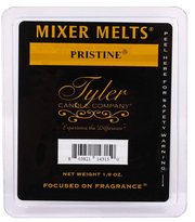 Tyler Candle Company Mixer Melts packaging with black and gold design