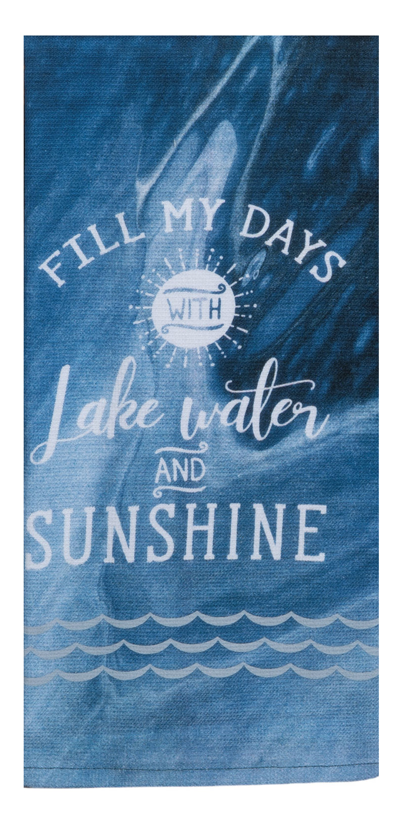 Tranquility Lake Water Sunshine Dual Purpose Terry Towel
