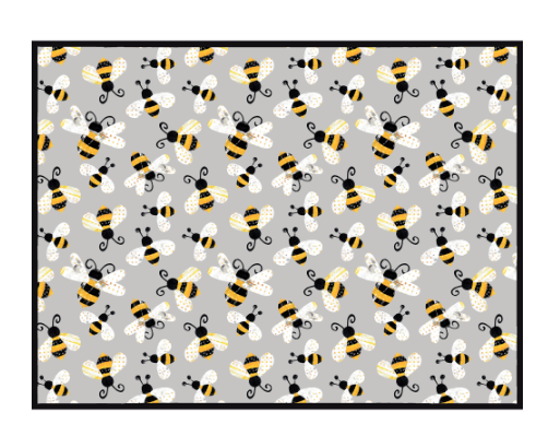 Pattern of bees on a gray background