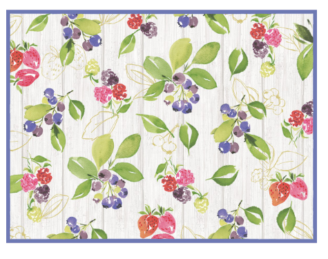 Floral pattern with berries and leaves on a white background