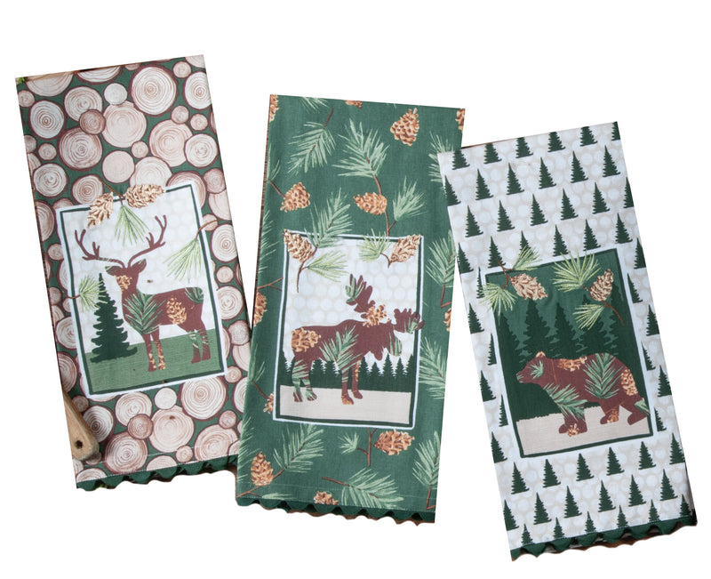 Log Cabin Tea Towels