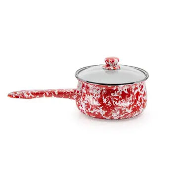 Golden Rabbit Enamelware Swirl Sauce Pan