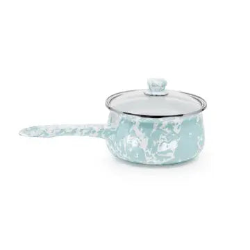 Golden Rabbit Enamelware Swirl Sauce Pan
