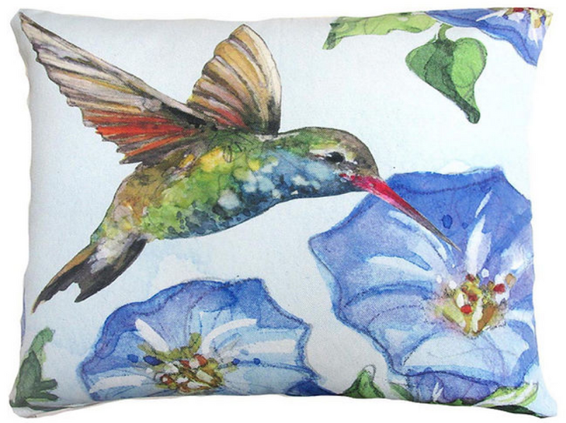 Hummingbird w/ Morning Glory Pillow