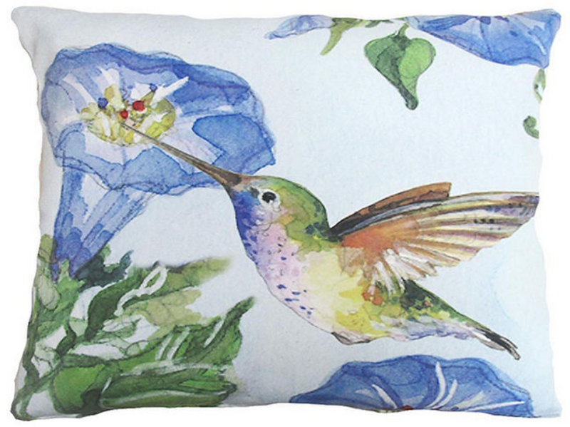 Hummingbird w/ Morning Glory Pillow