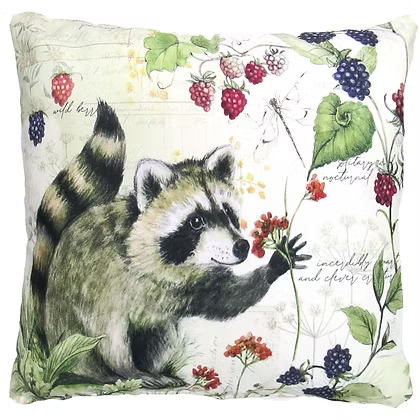 Raccoon & Berries Pillows