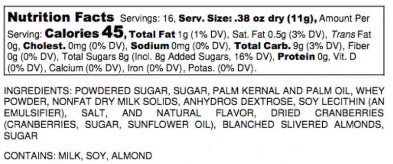 White Chocolate Cranberry