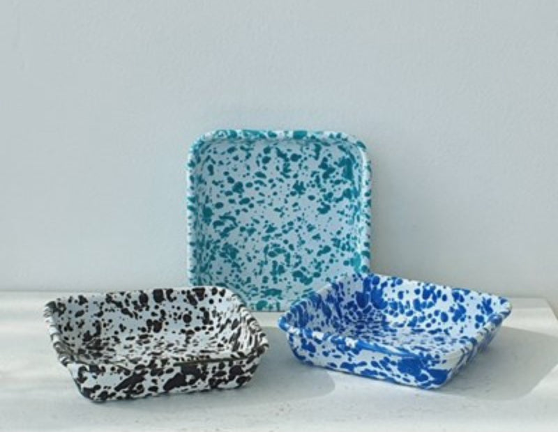 Enamelware Small Square Tray - 4 Colors