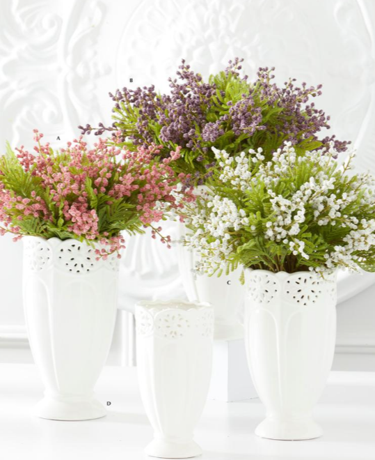 White Berry with Foliage Bundle