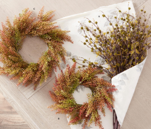 Green & Orange Seeded Lilac Candle Rings