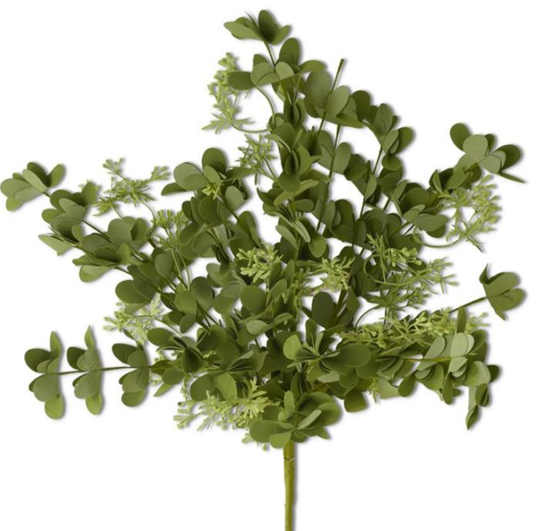 Green Eva Leaves Eucalyptus Bush W/Seed Pods - 23"