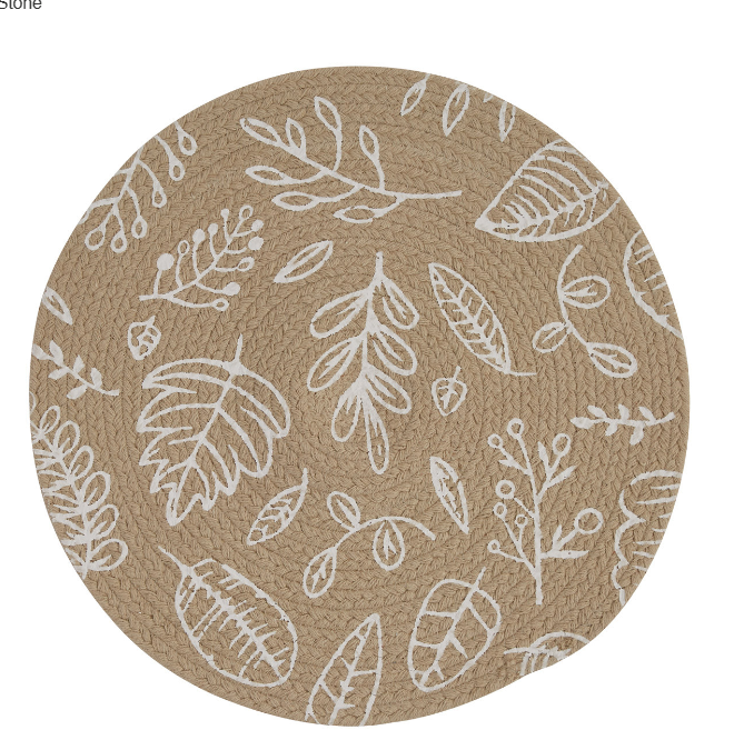Leaf Round Placemat Sienna - Set of 4 - 2 Colors