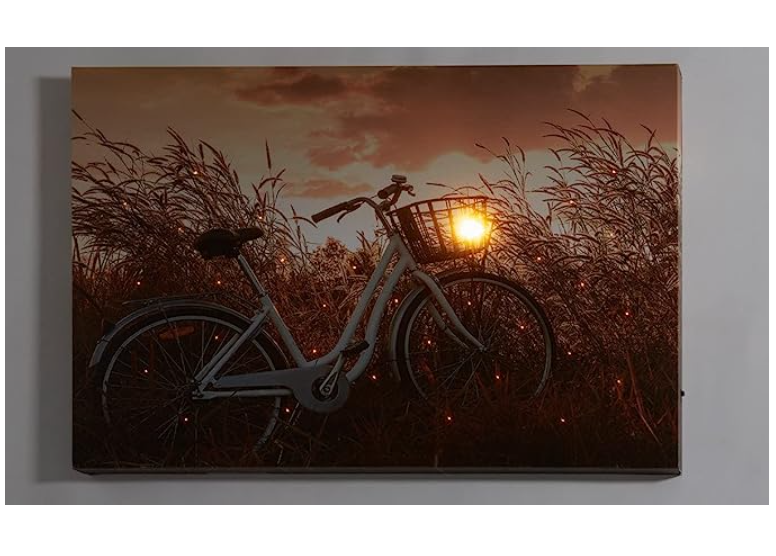 Bicycle Print with Timer LED