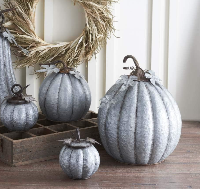 Galvanized Metal Pumpkin