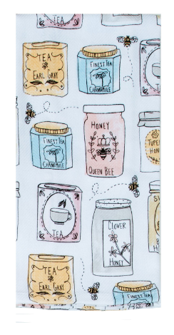Bee Inspired Jars Tea Towel