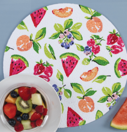 Fruit Market Braided Placemat