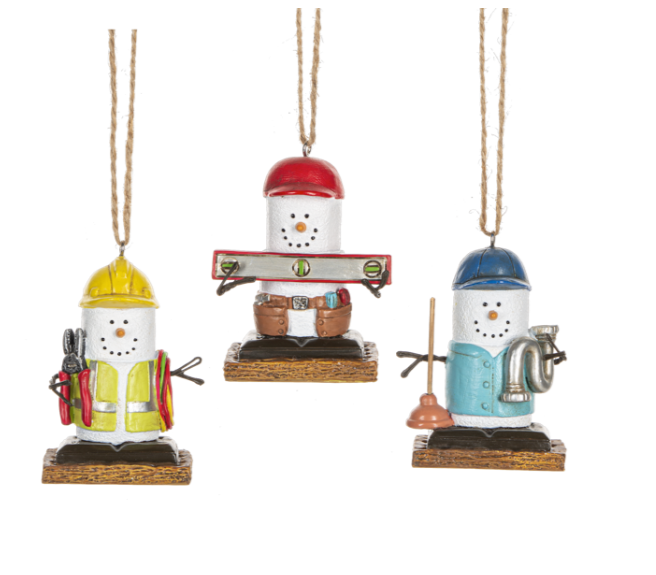 S'mores Contractor Ornaments - 3 Styles