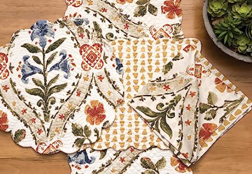Isabelle Round Quilted Placemat - Set of 6