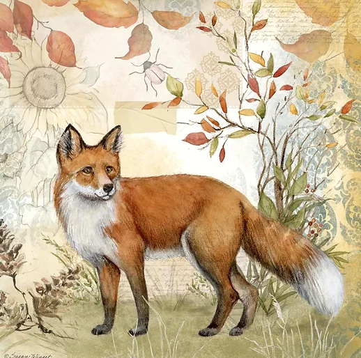 Father Fox Pillow - Square