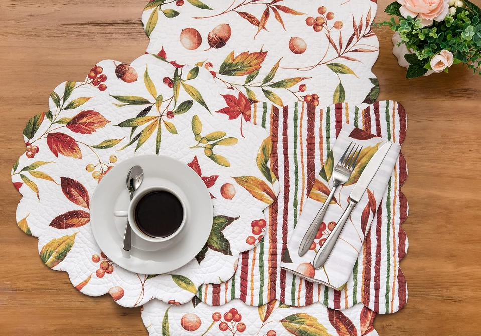 Camilla Quilted Round Placemat- Set of 6