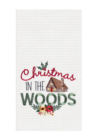 Christmas In The Woods Towel