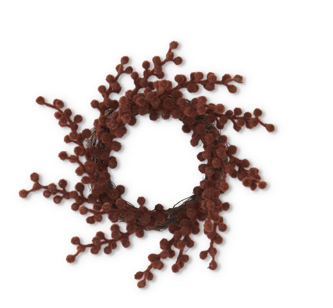 Flocked Berry Candle Rings - 2 Colors