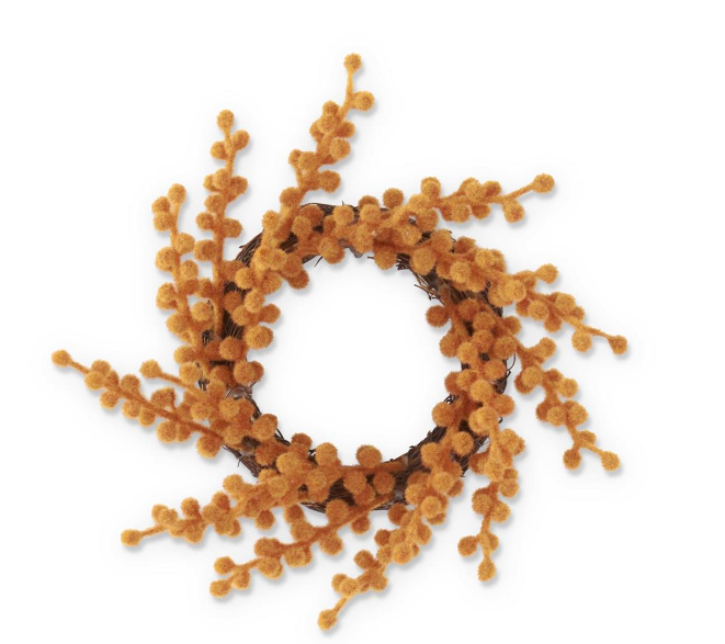 Flocked Berry Candle Rings - 2 Colors