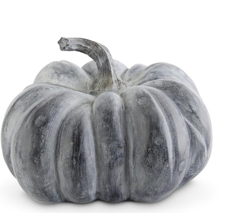 Gray Whitewashed Lumpy Pumpkin