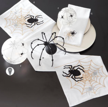 FROSTED GLASS LED SPIDER WEB GLOBES W/TIMER - Set of 3