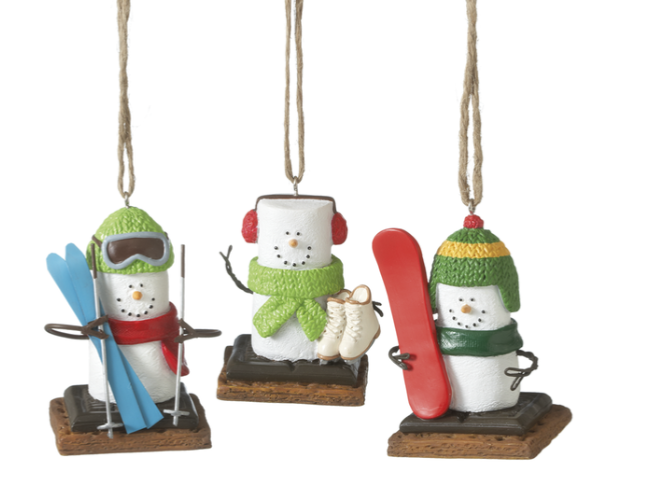 Smores Winter Sport Ornament -  3 Options