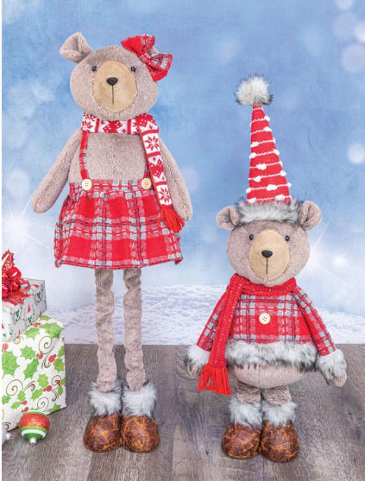 Christmas Bear Stretch Leg - 2 Asst.