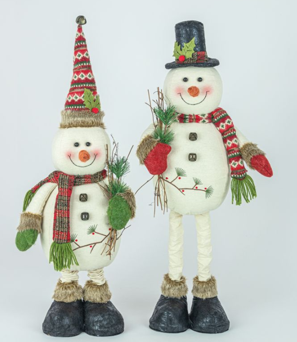 Berry Holly Snowman Stretch Leg  - 2 Options