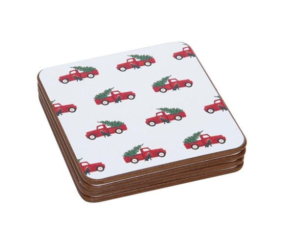 Red Truck Coasters (4 pc. set)