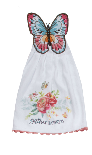 Garden Butterfly Hang-Ups Kitchen Towel