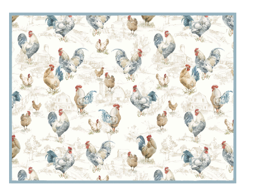 Country Side Rooster Kitchen Drying Mat