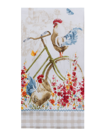 Countryside Rooster Bike Dual Purpose Terry Towel