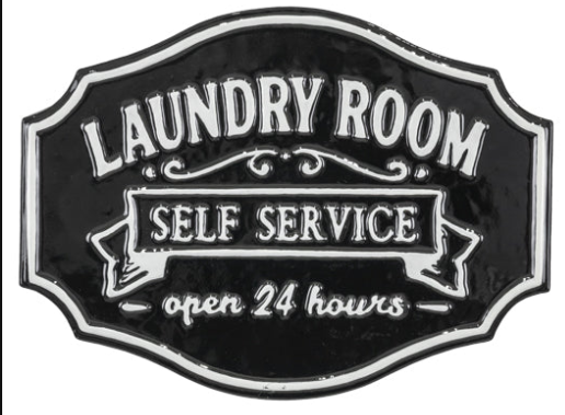 Self Service Laundry Room Sign