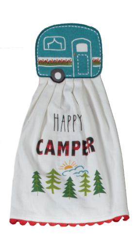 Happy Camper Hang-Ups Kitchen Towel