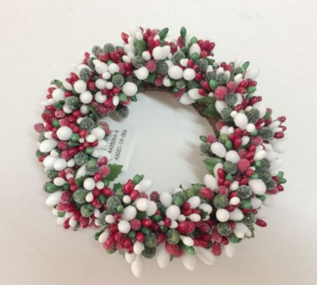 Sugared Berry Candle Ring