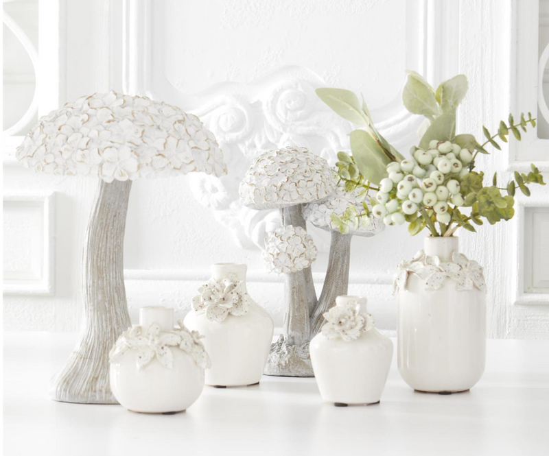 Whitewashed Floral Top Mushrooms