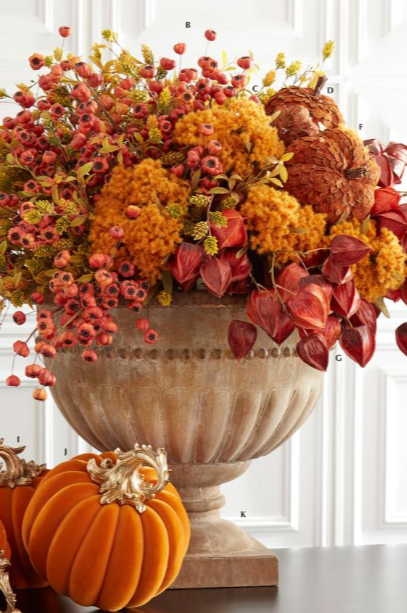 Orange and Red Chinese Lantern Spray