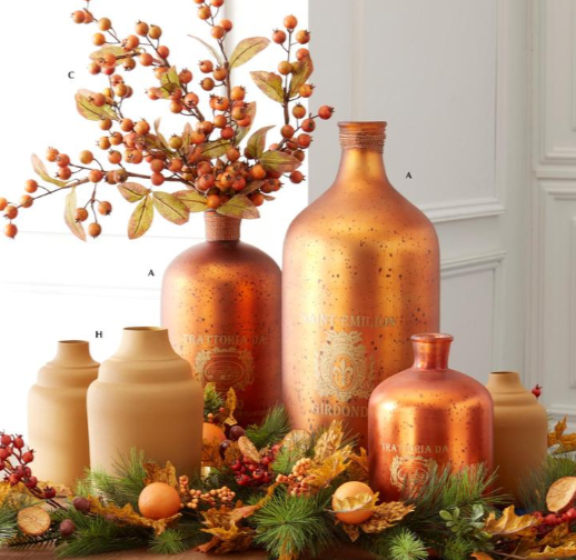 Orange with Green Rosehip Stem