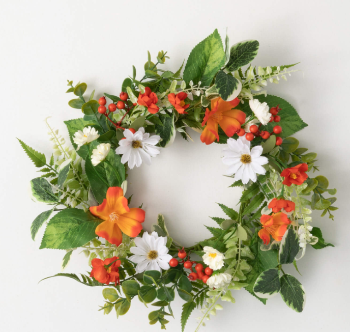 TANGERINE CREAM SMALL WREATH