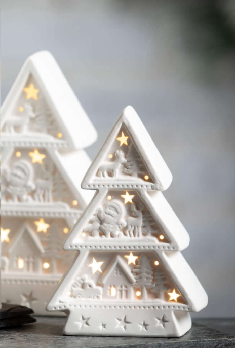 Lighted Christmas Tree - 3 Pieces